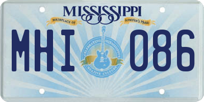 MS license plate MHI086