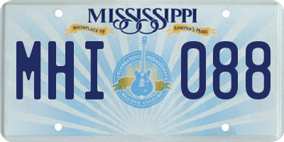 MS license plate MHI088