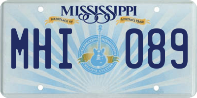 MS license plate MHI089