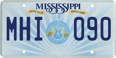 MS license plate MHI090