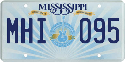 MS license plate MHI095