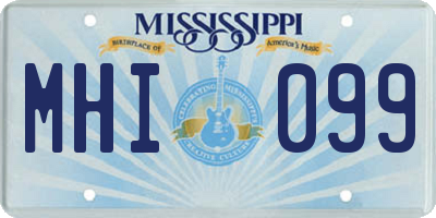 MS license plate MHI099