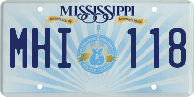 MS license plate MHI118
