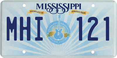 MS license plate MHI121