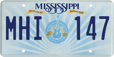 MS license plate MHI147
