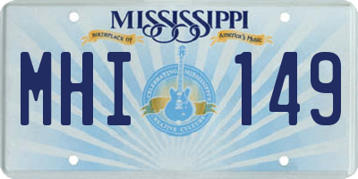 MS license plate MHI149