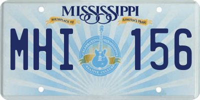 MS license plate MHI156
