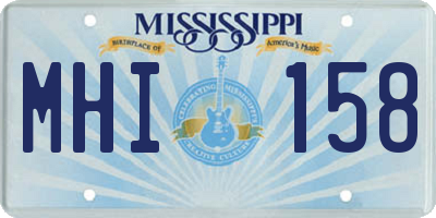 MS license plate MHI158
