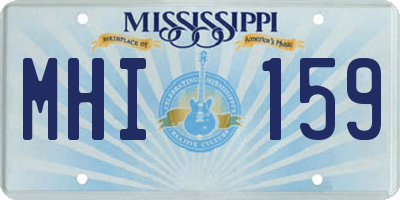 MS license plate MHI159