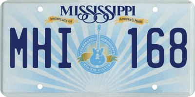 MS license plate MHI168