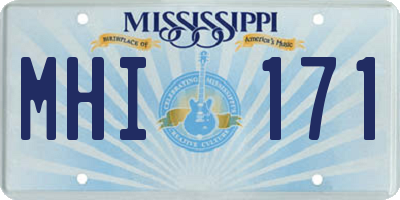 MS license plate MHI171