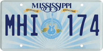 MS license plate MHI174