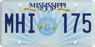 MS license plate MHI175