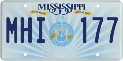 MS license plate MHI177