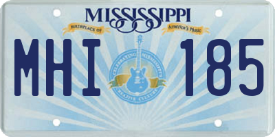MS license plate MHI185