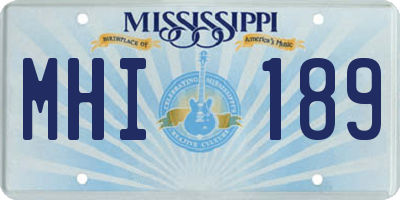 MS license plate MHI189