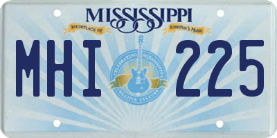 MS license plate MHI225