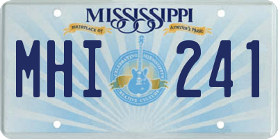 MS license plate MHI241