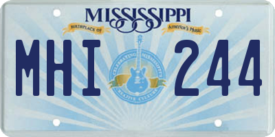 MS license plate MHI244