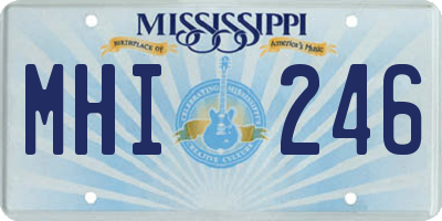 MS license plate MHI246