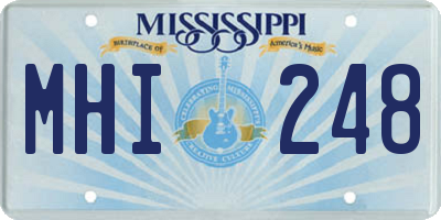 MS license plate MHI248