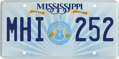 MS license plate MHI252