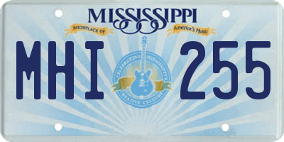 MS license plate MHI255