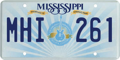 MS license plate MHI261