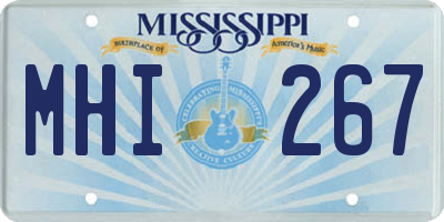 MS license plate MHI267