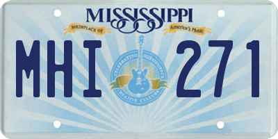 MS license plate MHI271