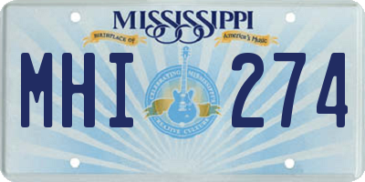 MS license plate MHI274