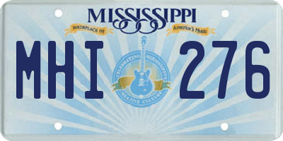 MS license plate MHI276