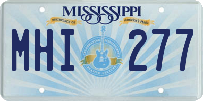MS license plate MHI277