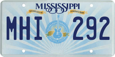 MS license plate MHI292