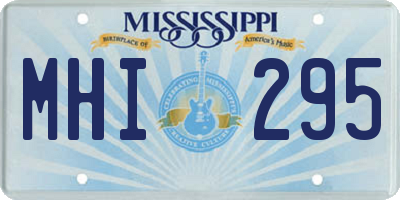 MS license plate MHI295