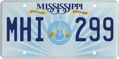 MS license plate MHI299