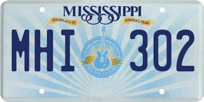 MS license plate MHI302