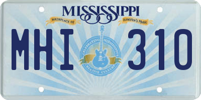 MS license plate MHI310