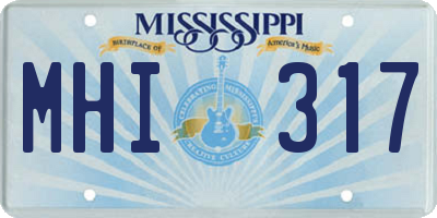 MS license plate MHI317