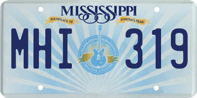 MS license plate MHI319