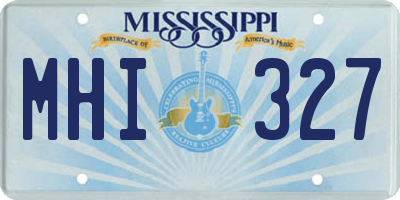 MS license plate MHI327
