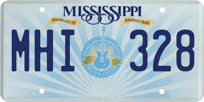 MS license plate MHI328
