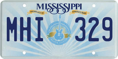 MS license plate MHI329