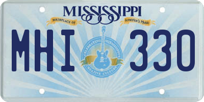 MS license plate MHI330