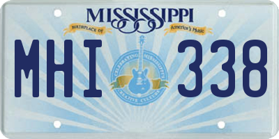 MS license plate MHI338