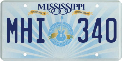 MS license plate MHI340