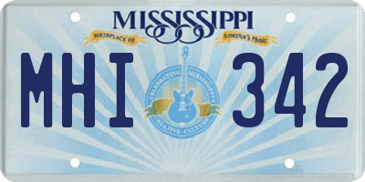 MS license plate MHI342