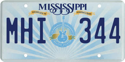 MS license plate MHI344