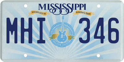 MS license plate MHI346
