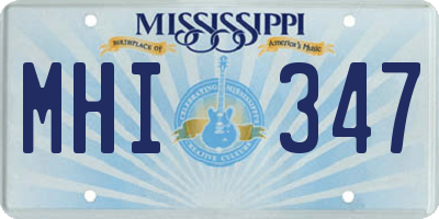 MS license plate MHI347